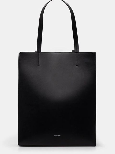 Calvin Klein torebka skórzana kolor czarny LV04F3000G