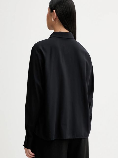 Marc O'Polo koszula damska kolor czarny regular z kołnierzykiem klasycznym 5000007985 - zdjęcie produktu nr 2