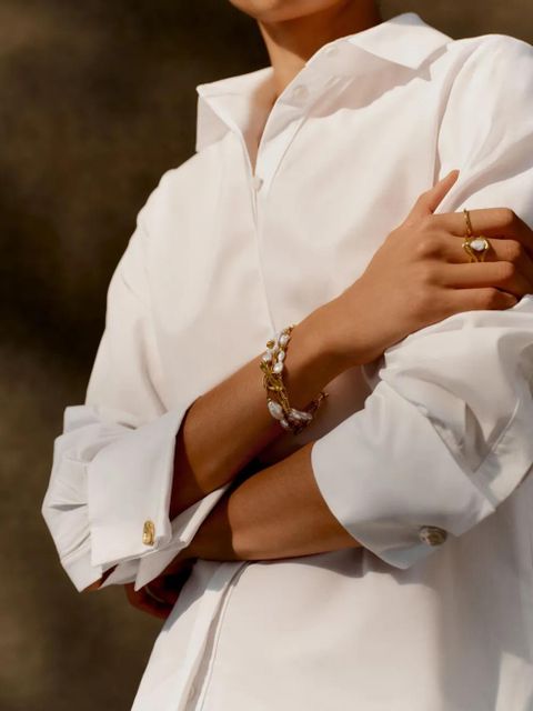 Monica Vinader x Amy Powney keshi-pearl bracelet - Gold