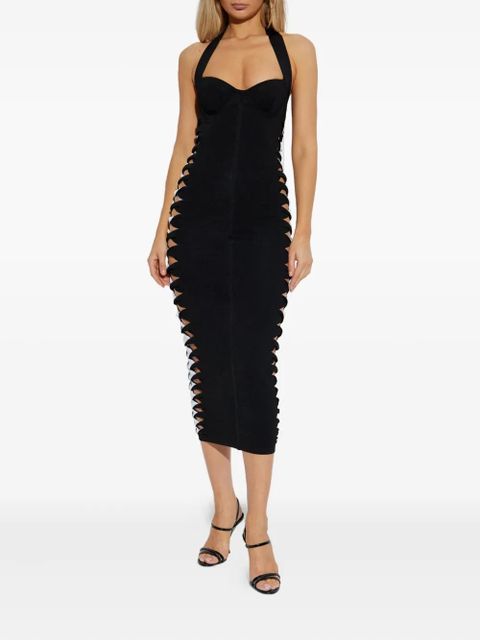 Balmain cut out-detailed midi dress - Black - zdjęcie produktu nr 2