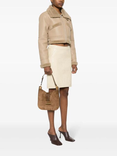 TOM FORD small Tara suede cross body bag - Brown - zdjęcie produktu nr 2