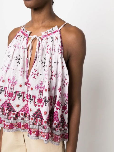 MARANT ÉTOILE Fabino graphic-print top - White