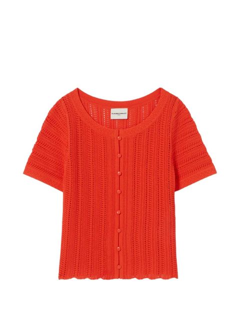 Claudie Pierlot button knitted top - Orange - zdjęcie produktu nr 1