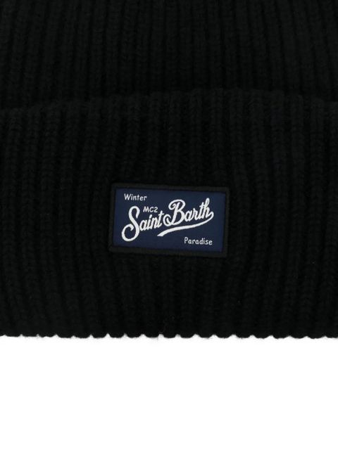 MC2 Saint Barth logo-patch beanie hat - Black