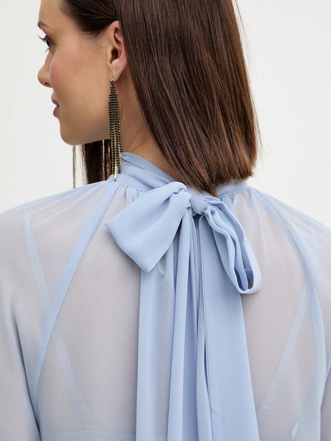 Guess bluzka AUDRINE damska kolor niebieski wzorzysta W5BH84 W3022