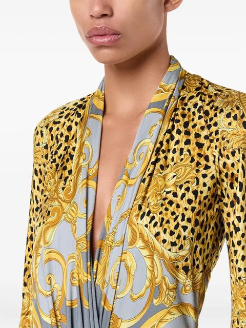 Versace graphic-print bodysuit - Yellow