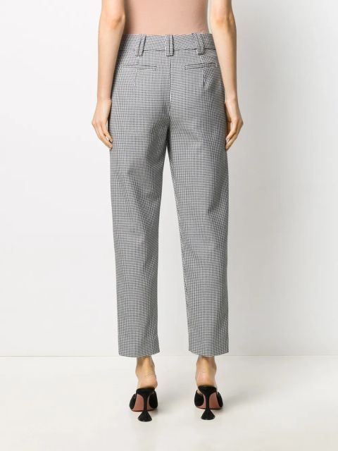 Balmain houndstooth carrot-fit trousers - Black