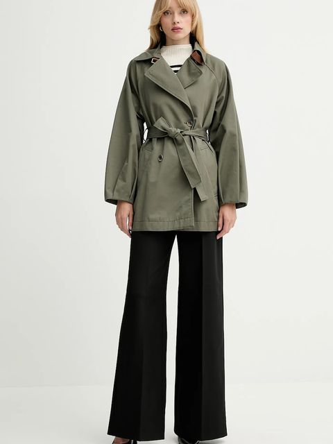 MAX&Co. trencz bawełniany kolor zielony 2526086091200 - zdjęcie produktu nr 2