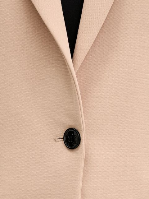 HUGO marynarka kolor beżowy jednorzędowa gładka 50546778 - zdjęcie produktu nr 2