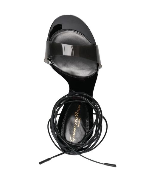 Gianvito Rossi 100mm Spice tie-fastening sandals - Black