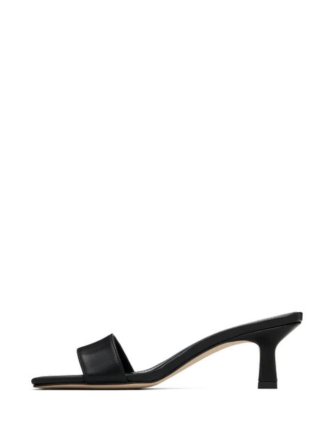 Aeyde square-toe leather sandals - Black