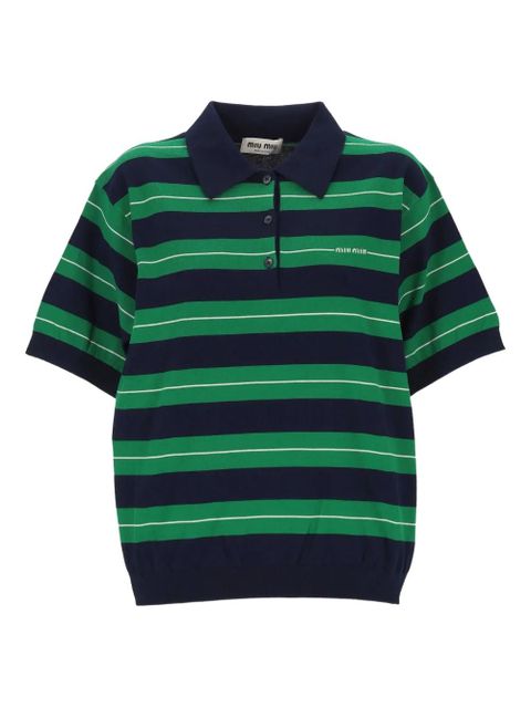 Miu Miu striped polo shirt - Blue - zdjęcie produktu nr 1