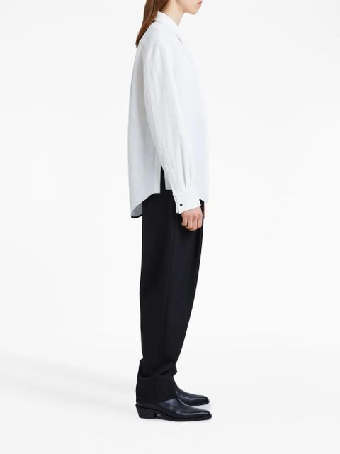 Proenza Schouler crinkled satin-finish shirt - White