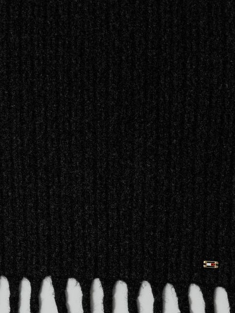 Tommy Hilfiger szalik damski kolor czarny gładki AW0AW17793 - zdjęcie produktu nr 2