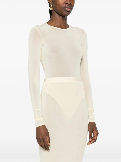 WARDROBE.NYC sheer bodysuit - Neutrals