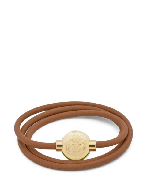 LOEWE Pebble bracelet in leather - Gold - zdjęcie produktu nr 1