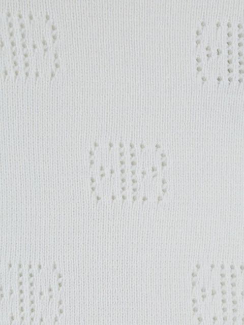 Balenciaga BB pointelle-knit T-shirt - White