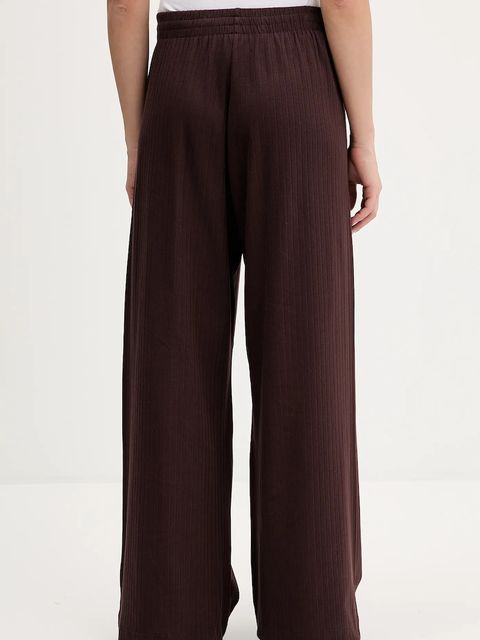 adidas spodnie dresowe All Szn Winterized damskie kolor brązowy gładkie KA5350