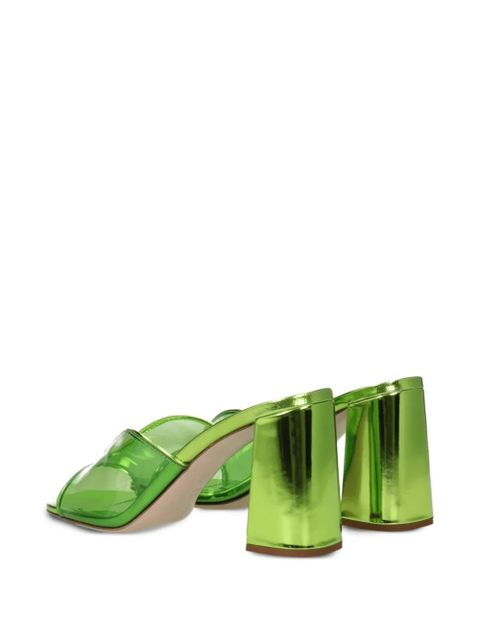 Miu Miu transparent leather heeled sandals - Green