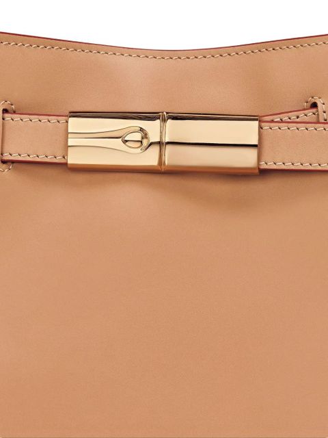 Longchamp Le Roseau L smooth leather shoulder bag - Neutrals