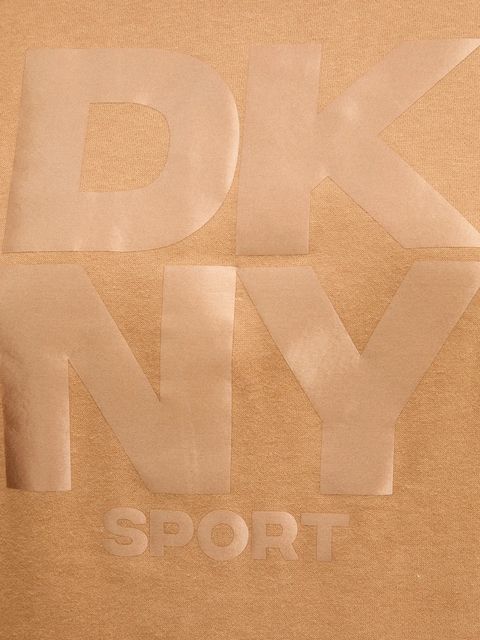 Dkny bluza damska kolor brązowy wzorzysta DP5T1444