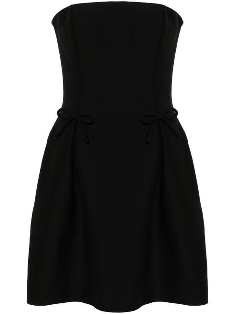 Valentino Garavani bow-detailing strapless minidress - Black