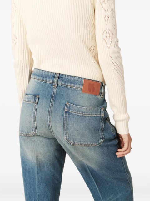 Ba&Sh patch-pocket denim jeans - Neutrals