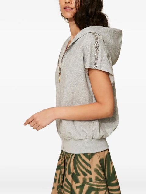 TWINSET embroidered hoodie - Grey - zdjęcie produktu nr 2