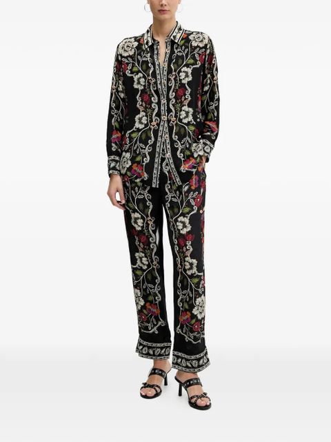 FARM Rio floral-print trousers - Black - zdjęcie produktu nr 2