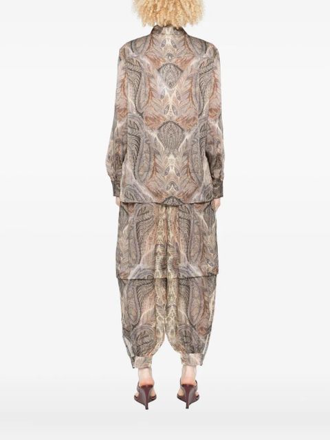 ZIMMERMANN paisley-print front-button shirt - Neutrals