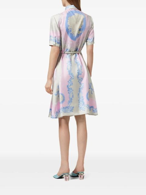 Versace Cameo midi shirt dress - White