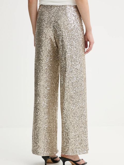 Answear.LAB spodnie damskie kolor złoty szerokie high waist - zdjęcie produktu nr 2