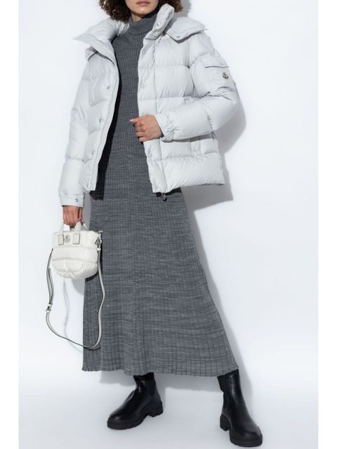 Moncler logo-patch wool maxi dress - Grey - zdjęcie produktu nr 2