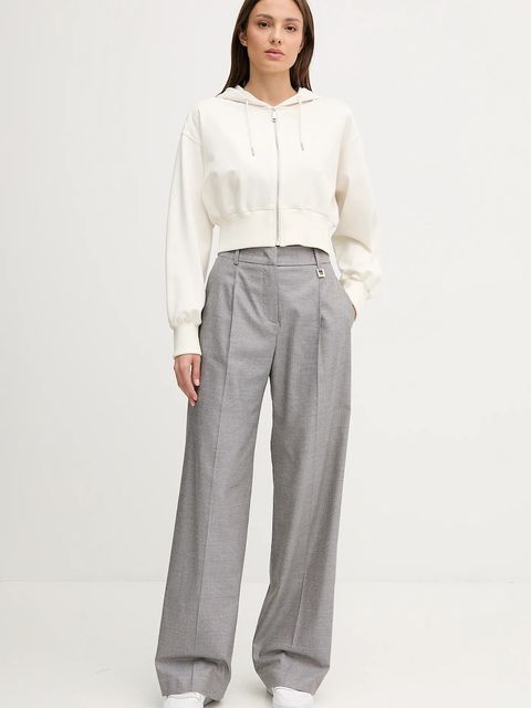 Calvin Klein Jeans bluza damska kolor beżowy z kapturem gładka LV047C247G - zdjęcie produktu nr 2