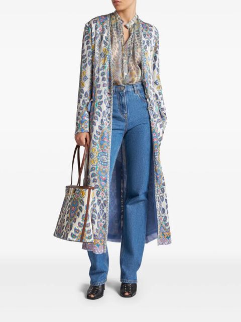 ETRO paisley-print duster coat - White - zdjęcie produktu nr 2