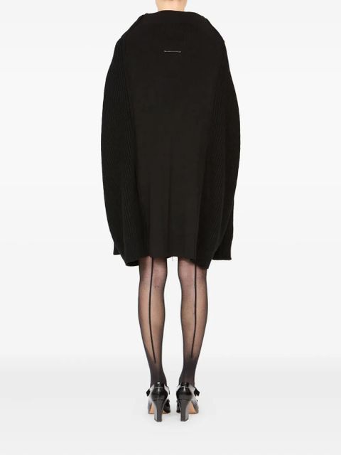 MM6 Maison Margiela zip-front ribbed jacket - Black