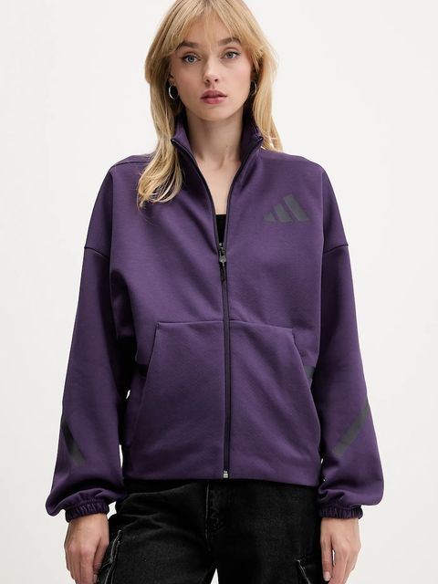 adidas bluza adidas x Z.N.E damska kolor fioletowy z nadrukiem JW7780 - zdjęcie produktu nr 1