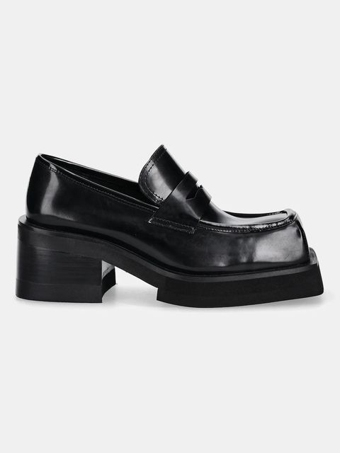 Jeffrey Campbell czółenka skórzane CLASSICAL kolor czarny na słupku C529EF-08 - zdjęcie produktu nr 2