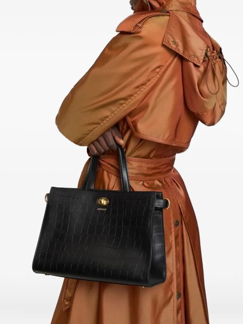 Burberry Cotswolds crocodile-effect mini tote bag - Black - zdjęcie produktu nr 2