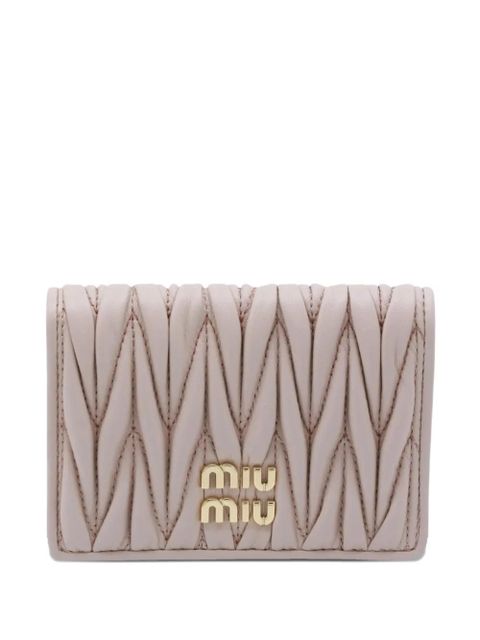 Miu Miu Matelassé leather wallet - Neutrals - zdjęcie produktu nr 1