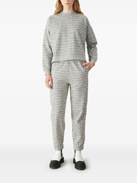 GANNI logo-print track pants - Grey