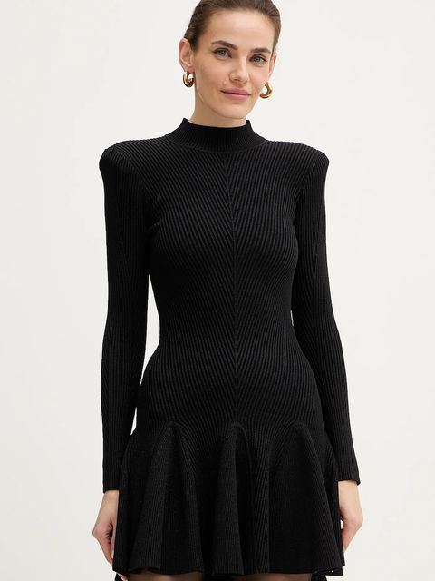 Retrofete sukienka Sydonie kolor czarny mini rozkloszowana FW24-9733 - zdjęcie produktu nr 1