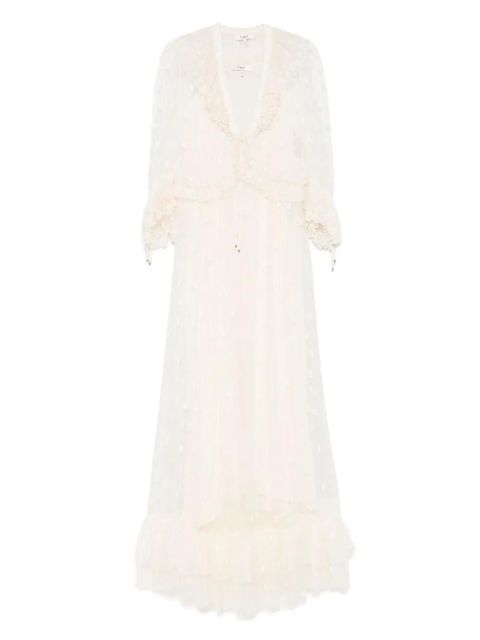 Chloé floral-embroidered maxi dress - White - zdjęcie produktu nr 1