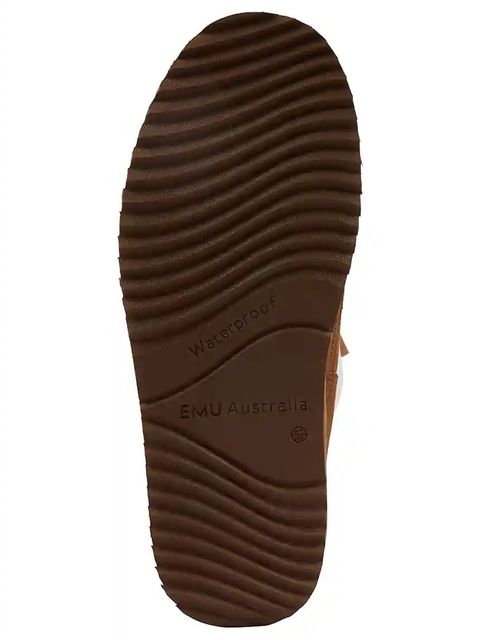 Emu Australia kozaki zamszowe Georgi damskie kolor brązowy na płaskim obcasie lekko ocieplone W13218