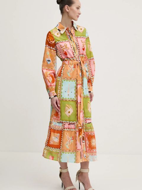 Never Fully Dressed sukienka z domieszką lnu - zdjęcie produktu nr 1