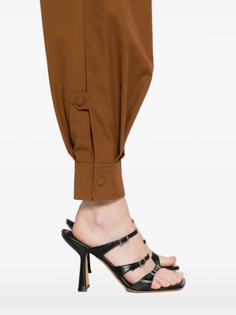 Max Mara cotton pleated trousers - Brown