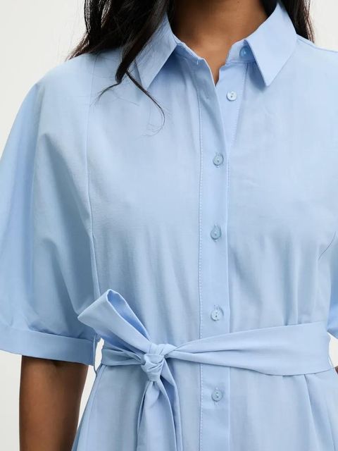 Answear.LAB sukienka kolor niebieski maxi rozkloszowana