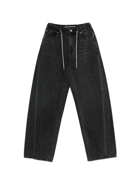 Alexander Wang logo-patch jeans - Black - zdjęcie produktu nr 1