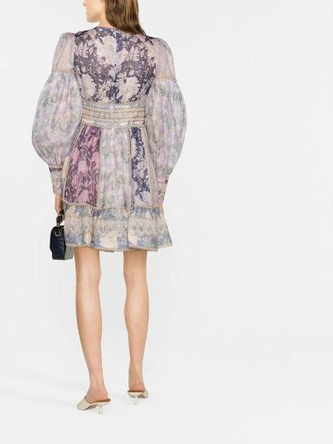 ZIMMERMANN Celestial lace-detailed mini dress - Purple - zdjęcie produktu nr 2