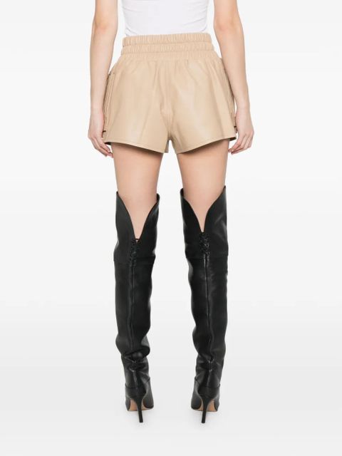 Balmain leather shorts - Neutrals